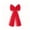 Red, variant on Christmas Snow Lace Bow Tree Topper with Long Flowing Ribbon, Netted Sheer Large Bow Ornament, Elegant Holiday Tree Top Decoration for Christmas Tree Wreath Front Door Home Party Decor, Red