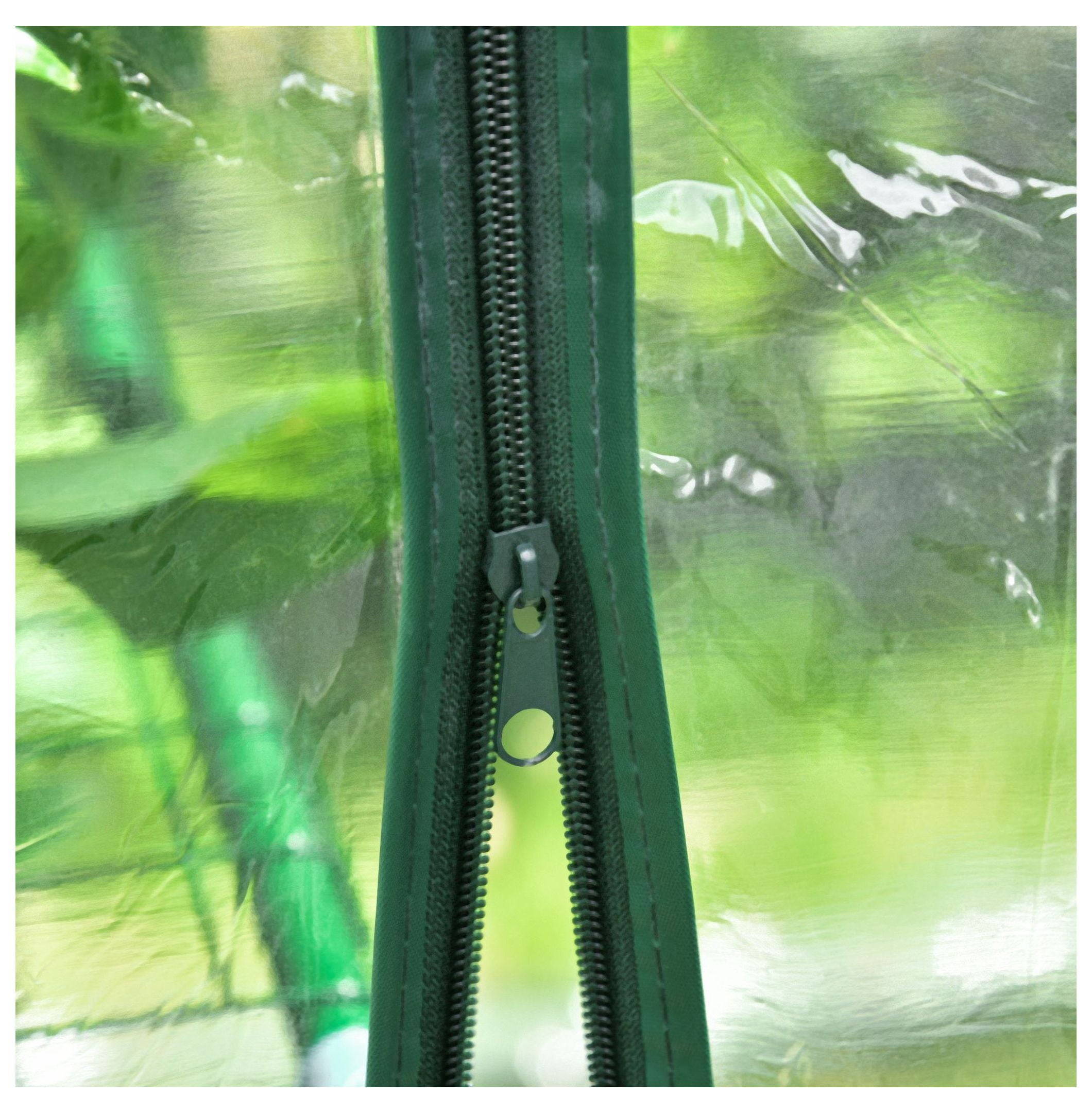 Walk-in Greenhouse 5'x5'x6', Portable Hot House with Shelves & Roll-Up Door, Outdoor Garden Greenhouse for Year-Round Growing