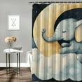 thumbnail image 2 of Autua Elephant Cloud Moon Home Bathroom Curtain Decoration Chic Modern Decor Shower Curtain with Hooks 60"x72, 2 of 7