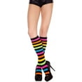 thumbnail image 2 of Music Legs Women's Acrylic rainbow stripes knee hi 5307-RAINBOW, 2 of 2