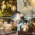 thumbnail image 4 of Outdoor String Lights LED 25 FT, Patio Globe Lights with 13 Plastic G40 Bulbs, Waterproof Dimmable Outside Hanging Light for Backyard Bistro Cafe Porch Party Decor, 2700K Warm White, 4 of 11