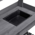 thumbnail image 5 of GFNXYI 45.2x17.7x47.6'' (LxWxH) Potting Benches Outdoor Garden Potting Table Work Bench with Removable Sink Drawer Rack Shelves Work Station, Gray, 5 of 8
