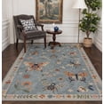 thumbnail image 3 of KUETH 9x12 Insects Area Rugs Machine Washable Rugs for Living Room, Non Slip Flat Pile Rug with Rubber Backing, Modern Rug for Entryway Bedroom Dining Room Home Office, 3 of 4
