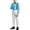Blue, variant on LEKWK Boys 3 Piece Suits Long Sleeve Dress Shirt With Bowtie and Suspender Pants Kids Formal Set For Wedding School Homecoming Performance Stage Outfit
