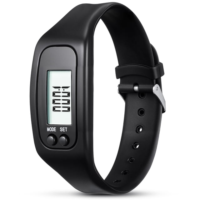 Pedómetro Reloj de muñeca de silicona de la muñeca de silicona de la muñeca de silicona multifunción.