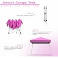 thumbnail image 3 of Canopy Tent, 10X10 FT Pop Up Canopy Outdoor Instant Tent Slant Legs with Carrying Bag, Portable Gazebo Shelter for Patio Deck Garden and Beach - 8X8 FT Canopy Cover (Pink), 3 of 7