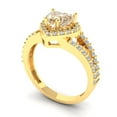 thumbnail image 2 of 1.49 ct Heart Cut Natural Morganite Halo Engagement Ring for Women in 18K Yellow Gold, 2 of 5