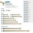 thumbnail image 7 of Amerock Faircrest 8-13/16 inch (224mm) Center-to-Center Golden Champagne Cabinet Pull, 7 of 7