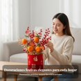 thumbnail image 4 of Abbraccia Contenedor de bendiciones festivo chino, kit DIY, arreglo de flores artificiales, decoración de resina para sala, 4 of 6