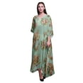 thumbnail image 1 of Bimba Kaftan Long de Plage à Fleurs pour Femmes, Tenue de Plage, Couvre-Maillot de Bikini, Robe Maxi - 4X-5X, 1 of 5