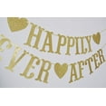thumbnail image 5 of Happily Ever After Glitter Bunting Banner, Engagement,Bridal Shower, Wedding Party Decorations (Gold), 5 of 6