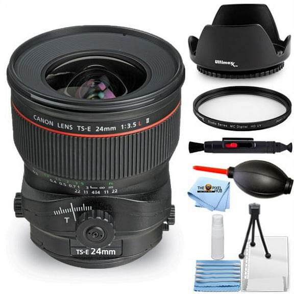 Canon TS-E 24mm f/3.5L II Tilt-Shift Lens 3552B002 - 7PC Accessory Bundle