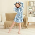thumbnail image 3 of FORMRS Kids Bathrobe Unisex Hooded Robe Toddler Pajamas Sleepwear, Size 2-3T, Floral Easter Rabbits, 3 of 7