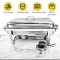 thumbnail image 2 of Chafing Dish Buffet Set 2 Pack, Jacgood 8QT Stainless Steel Chafing Dishes for Buffet, Chafers and Buffet Warmers Sets for Parties, Events, Wedding, Camping, Dinner, 2 of 7