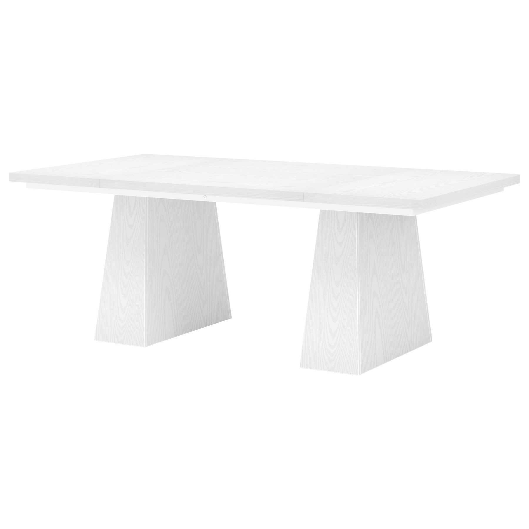 Fnova 63" Home Office Computer Desk, White Modern Executive Desk, Writing Desk, Easy to Assemble