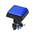 thumbnail image 4 of Juego Botón de Presión 50x50 Cuadrado 12V Interruptor de Botón Iluminado LED con Microinterruptor para Videojuegos Arcade Azul 1 pieza, 4 of 5