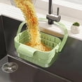 thumbnail image 3 of Foldable Sink Drain Basket With Food Strainer Hanging Kitchen Filter Multi-functional Faucet Storage Rack Draining Vegetable Basket, 3 of 9