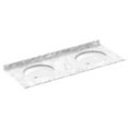 thumbnail image 2 of LessCare Cara White 61'' Double Bathroom Vanity Top, 2 of 2