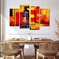 thumbnail image 3 of Elephant Stock Ethnic African Queen Wall Art - Horizontal Multi Panel Canvas - Living Room Wall Decor - People Multi Panel - Red And Black Decor - 68" x 42", 3 of 8