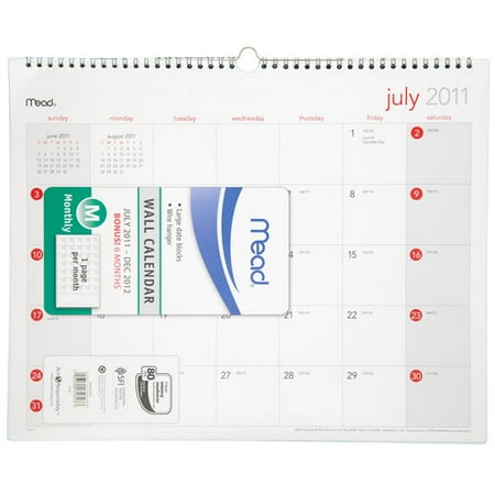 Mead 18-Month Wall Calendar - Walmart.com