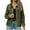 001Green, variant on Women's Fall Jackets Casual Faux Suede Jackets Long Sleeve Collar Fashion Button Down Coats Outerwear