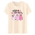 thumbnail image 3 of Womens Halloween Tops Crew Neck Ghost Graphic Printed T-Shirts Loose Fit Short Sleeve Blouses Casual Fall Fashion Clothes, 3 of 3