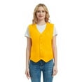 thumbnail image 4 of Toptie Waiter Uniform Unisex Button Vest For Supermarket Clerk & Volunteer-Yellow-US Size L, 4 of 8