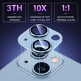 thumbnail image 4 of for iPhone 14 /iPhone 14 Plus Camera Lens Protector, [Drop Protection] 9H Tempered Glass Camera Cover screen Metal Ring Case Friendly Scratch Resistant Easy to Install - Blue, 4 of 5