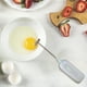 thumbnail image 5 of Batidor de huevos de mano de acero inoxidable | Utensilio manual de cocina rotatorio para hornear, batir huevos, mezclar leche, café y bebidas | Duradero, resistente al óxido, fácil de limpiar, 5 of 5
