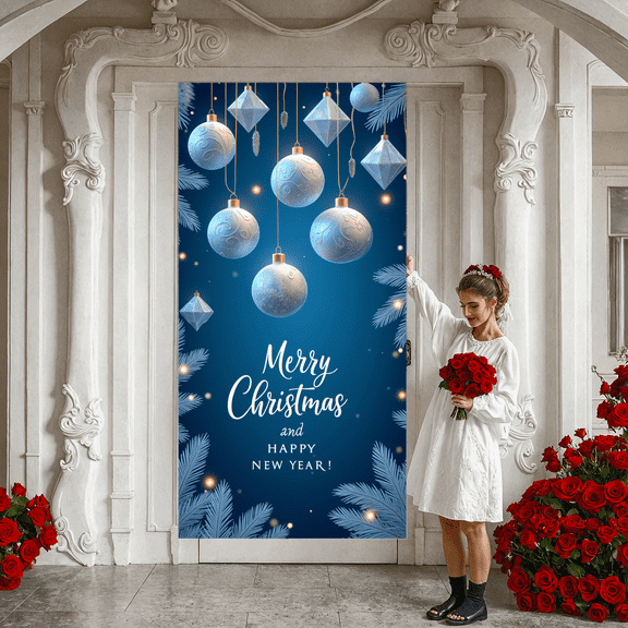 Nativity Scene Banner Religious Christmas Decoration Star of Bethlehem Backdrop for Holiday Display Church Event Festive Decoration