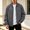 Dark Gray, variant on 2026 Men's Stand Collar Zip Up Lightweight Track Jacket, Raglan Sleeve Elastic Cuff Loose Fit Windproof Daily Casual Outerwear