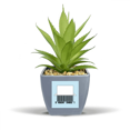 thumbnail image 1 of Barcode Cutting Paper Crushing Fake Pineapple Flower Pot Vase Mini Decor, 1 of 3