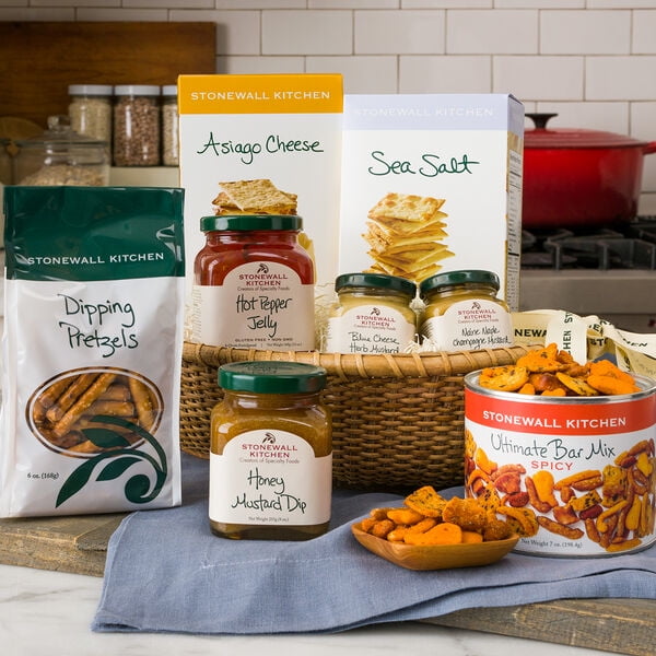 Stonewall Kitchen 8 Piece Hostess Gift Basket Includes A Mix Of Dips Crackers Pretzels And More Walmart Com Walmart Com