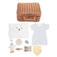 thumbnail image 2 of Cesta De Regalos Para Baby Shower, Que Incluye Ropa, Muñeca , Juguete Sonajero De Madera, Baberos Divertidos, Calcetines, Tarjeta De Felicitación, Conjunto De Regalos Para, 2 of 7