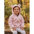 thumbnail image 6 of Miaouyo Girl Boys Hooded Plush Jacket Adorable Solid Color Bear Ear Long Sleeve Zipper Up Outerwear, 6 of 9