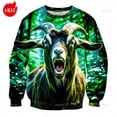 thumbnail image 1 of Sudadera con capucha con estampado 3D de cabras gritando de Harajuku, sudadera con cuello redondo con gráfico de ovejas, sudadera con capucha divertida para niños, sudadera con cuello redondo, 1 of 5