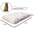 thumbnail image 2 of Animal Pet Bed, Cartoon Style Print of Pastel Toned Cats Birds Pattern on Plain Backdrop, Resistant Pad for Dogs and Cats Cushion with Removable Cover, 24" x 39", White and Multicolor, by Ambesonne, 2 of 4