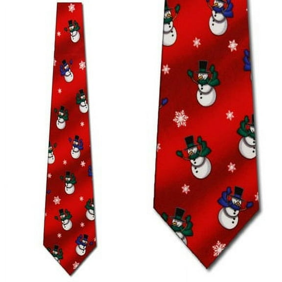 Snowmen and Snowflakes Necktie Mens Tie by Tieguys