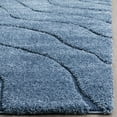 thumbnail image 3 of Safavieh Florida Tabitha Geometric Waves Shag Area Rug, Light Blue / Blue, 5'3" X 7'6", 3 of 6