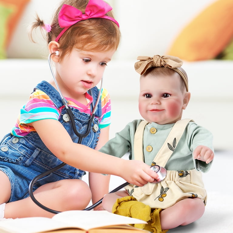 Ktaxon Reborn Baby Dolls, 20 Inch Realistic Newborn Eyes Open Doll