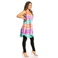 thumbnail image 4 of Sakkas Artemi Women's Casual Short Tie-dye Sleeveless Loose Tank Dress Cover-up - BrownMint - One Size Regular, 4 of 5