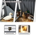 thumbnail image 7 of Backyard Weatherproof A-Frame Duck Cage with Galvanized Wire Mesh, 2-Tier Chicken Coop for 3-5 Hens, White with Gray, 7 of 7