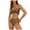 Brown, variant on Linfrsh Bathing Suit for Women Tummy Control,Modest High Waisted Bikini Sets Cute Halter 2 Piece Swim Suit 2024 Brown,M