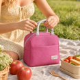thumbnail image 4 of Lunch Tote | Insulated Cooler Bag Leak Resistant Safe Work Lunch Bag for Office Outdoor Picnic, Great Gift for Mom, Rose Pink Lightweight Hand Carry Bag, 4 of 6