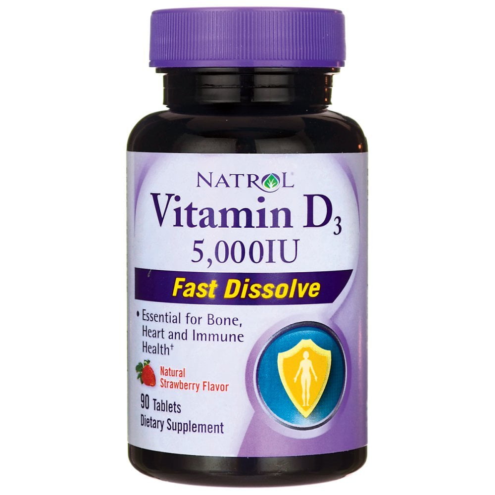 PACK OF 3NATROL Vitamin D3 5000IU Fast Dissolve 90 TAB