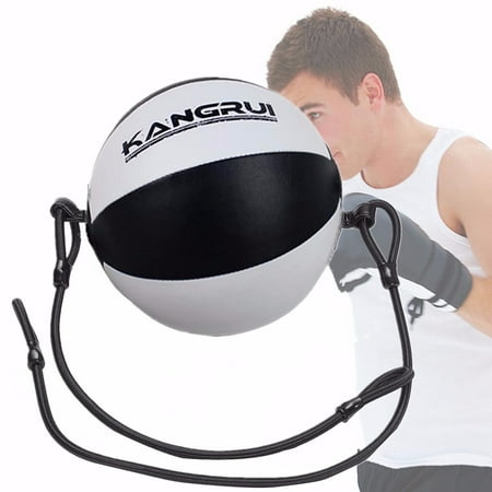 Sports Training PU Leather Striking Punch Bag Boxing Punching Training Ball,Black+White ...