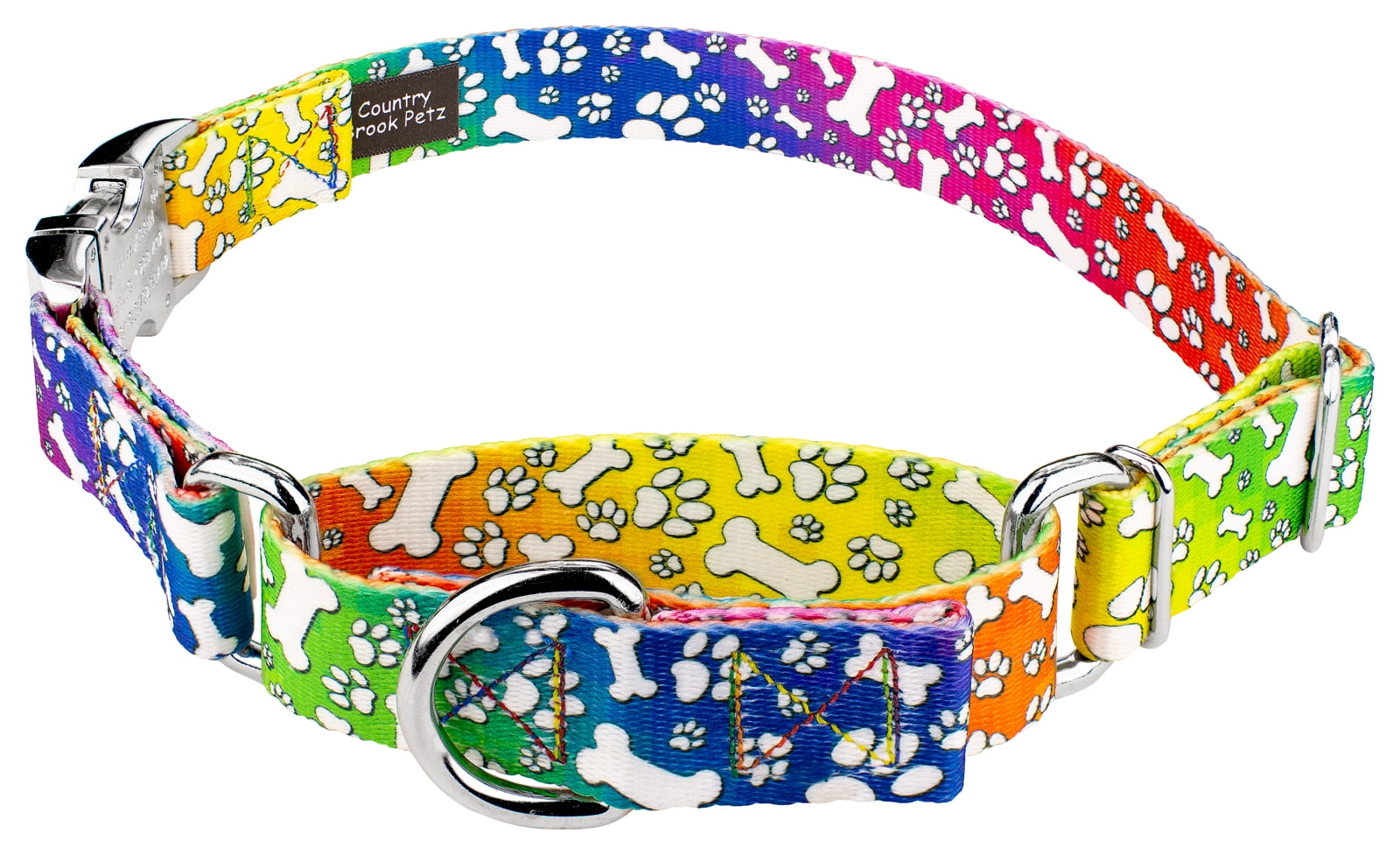 Country Brook Petz Trippy Doggo Martingale Dog Collar with Premium