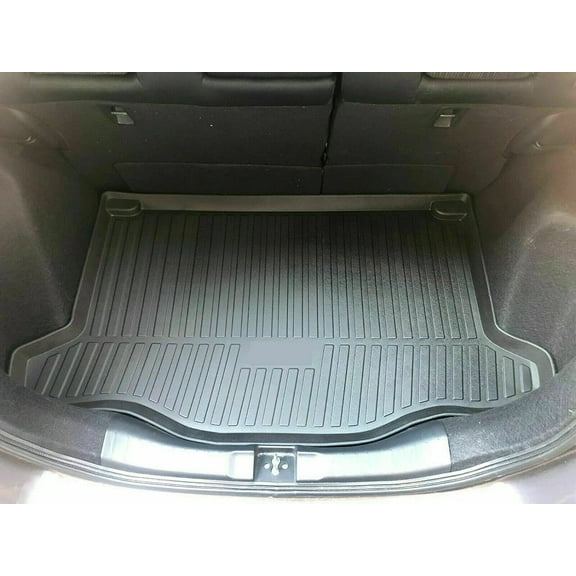 EACCESSORIES EA Cargo Liner – Trunk Mat for Honda FIT 2009-2013 – Weather-Resistant Trunk Mats for Cars with Raised Lip – Non-Slip Car Trunk Mat Rubber – Easy to Install – Laser Pre-Cut Design