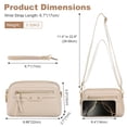 thumbnail image 7 of KXF Square PU Leather Shoulder Bag Women Chic Crossbody Bag Lady Handbag Trendy Satchel Purse Clutch, 7 of 7