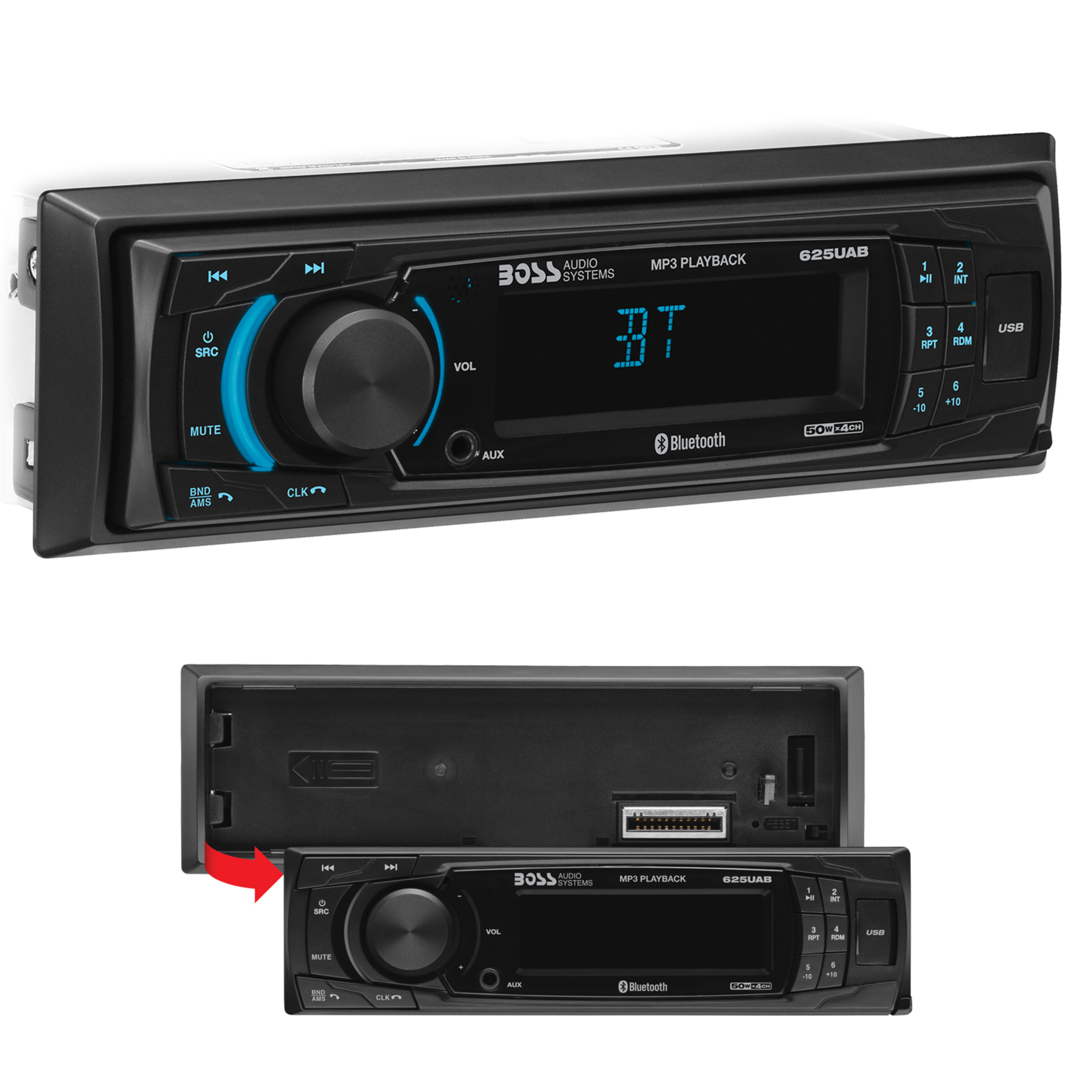 BOSS Audio Systems 625UAB Car Stereo, Bluetooth, No DVD, USB, AUX In AM/FM Radio - image 5 of 14